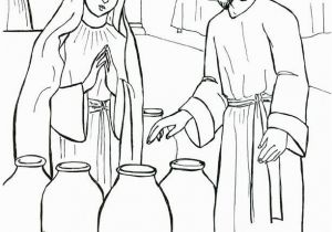 Wedding Feast at Cana Coloring Page the Start Of Jesus Public Ministry Jesus and Mary at the