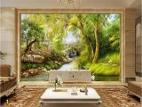 Weeping Willow Wall Mural Beibehang Wallpaper Riverside Weeping Willow Landscape Hand