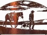 Western Cowboy Wall Murals 20" Horse and Cowboy Wall Art Western Wall Art