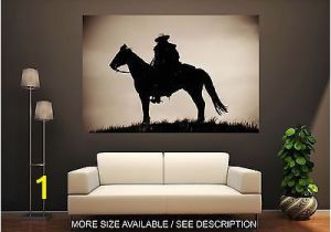 Western Cowboy Wall Murals Wall Art Canvas Print Picture Wild West Cowboy Horse