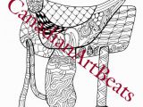 Western Horse Coloring Pages for Adults Saddle Western Horse Adult Coloring