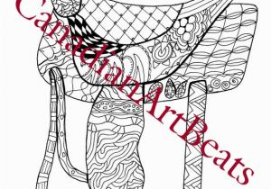 Western Horse Coloring Pages for Adults Saddle Western Horse Adult Coloring