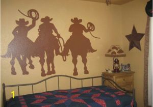 Western Wall Murals Decals Cowboy Silhouette Mural