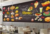 Western Wallpaper Murals Beibehang Custom 3d Wallpaper Hd Hand Painted Burger Pizza Western