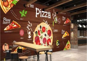 Western Wallpaper Murals Beibehang Custom Wallpaper 3d Pizza Background Wall Western