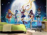 Western Wallpaper Murals Sailor Moon Wallpaper Japanese Anime Wall Mural Custom 3d