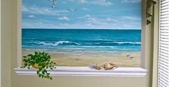 What Kind Of Paint for Wall Mural This Ocean Scene is Wonderful for A Small Room or Windowless