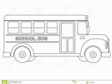 Wheels On the Bus Coloring Page Vector Illustration School Bus Coloring Page Stock Vector