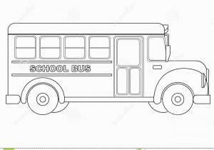 Wheels On the Bus Coloring Page Vector Illustration School Bus Coloring Page Stock Vector