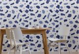 Whimsical Wall Murals Indigo Terrazzo Wallpaper Mural In 2019