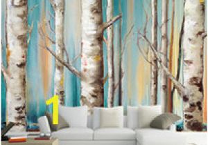 White Birch Wall Mural Custom 3d Mural Wallpaper Modern White Birch Trees Oil Painting Tv sofa Backdrop Wallpaper Living Room Bedroom Wall