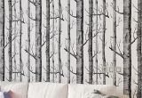 White Birch Wall Mural Us $28 0 Off Black White Birch Tree Wallpaper for Bedroom Modern Design Living Room Wall Paper Roll Rustic forest Woods Wallpapers In Wallpapers