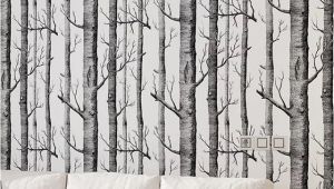 White Birch Wall Mural Us $28 0 Off Black White Birch Tree Wallpaper for Bedroom Modern Design Living Room Wall Paper Roll Rustic forest Woods Wallpapers In Wallpapers