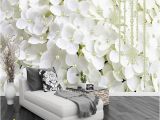 White Flower Wall Mural Custom Wallpaper Mural Wall Sticker Modern Simple White Flower Pearl 3d Stereo Jewelry Wallpaper Hd In Desktop Wallpaper Hd S From Yi20