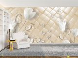 White Flower Wall Mural Wallpaper Flowers White Tulips