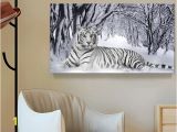 White Tiger Wall Mural 2019 White Tiger Landscape Print Canvas Painting Home Decor Canvas Wall Art Picture Digital Art Print for Living Room From Utoart $15 36