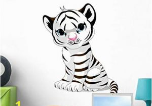 White Tiger Wall Mural Amazon Wallmonkeys Cute White Tiger Cub Wall Decal Peel