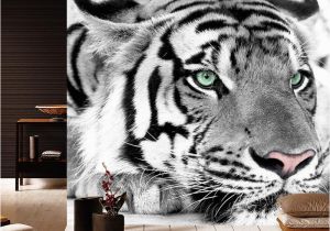 White Tiger Wall Mural Black and White Tiger Wallpapers Living Room Tv Background Wallpaper Papel De Parede Home Decor 3d Room Wallpaper Decoration Backgrounds Wallpapers