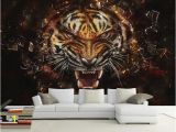 White Tiger Wall Mural Custom 3d Photo Wallpaper Boy Kids Room Mural Sticker Fierce