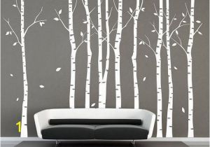 White Tree Wall Mural Pin On Black and White