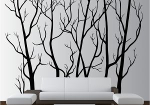 White Tree Wall Mural Wall Vinyl Tree forest Decal Removable 1111