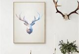 Whitetail Deer Wall Murals Abstract Deer Head Wall Art Print Geometric Polygonal