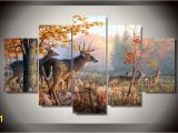 Whitetail Deer Wall Murals Deer In forest Hunters 5 Piece Wall Art Canvas