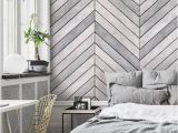 Whitewashed Wood Wall Mural Chevron Grey White Wood Accent Wallpaper Grey White Wood Extra