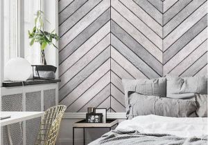 Whitewashed Wood Wall Mural Chevron Grey White Wood Accent Wallpaper Grey White Wood Extra