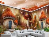 Whole Wall Mural Wallpaper Us $22 32 Off Custom 3d Wallpaper Cartoon Fairy Tale Full House Wall Mural Children S Wallpaper Nursery Kindergarten Wallpaper In Wallpapers From