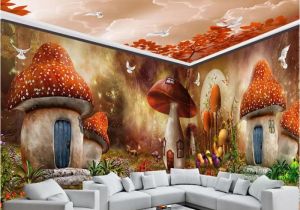 Whole Wall Mural Wallpaper Us $22 32 Off Custom 3d Wallpaper Cartoon Fairy Tale Full House Wall Mural Children S Wallpaper Nursery Kindergarten Wallpaper In Wallpapers From