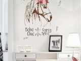 Wild Horses Wall Mural Horse Head Personality Wall Sticker Mural Removable Diy Room Decor