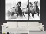 Wild Horses Wall Mural Wall Art Running Wild Horses Canvas Print 3 Panel