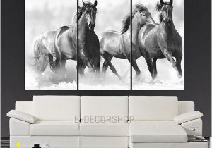 Wild Horses Wall Mural Wall Art Running Wild Horses Canvas Print 3 Panel