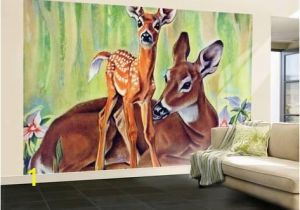 Wildlife Murals for Walls Doe and Fawn In forest " June 1 1940by Paul Bransom In 2018