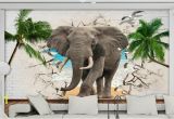 Wildlife Wallpaper Murals 3d Elephant Wallpaper Wall Modern Children Wallpaper Non Woven