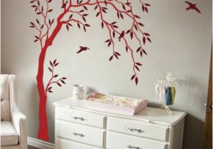 Willow Tree Mural Nursery Willow Tree Wall Decal Birds Wall Tree Sticker Mural Art