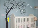 Willow Tree Mural Willow Bird Tree Wall Decals Art Nursery Kids Baby Decor Sticker