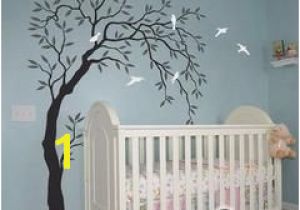 Willow Tree Mural Willow Bird Tree Wall Decals Art Nursery Kids Baby Decor Sticker