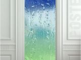 Window Illusion Murals Door Sticker Drops Rain Window Dew Mural Decole Film Self Adhesive