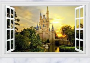 Window Murals for Home 3d Disney Castle Wall Decals & Wall Stickers