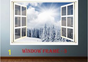 Window Murals for Walls 3d Window forest Landscape Wall Decor Vinyl Sticker Nature