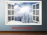 Window View Wall Mural 3d Window forest Landscape Wall Decor Vinyl Sticker Nature