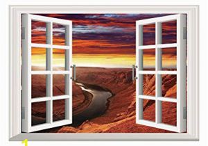 Window View Wall Mural Amazon Scocici Creative Window View Home Decor Wall