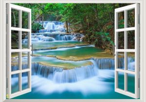 Window View Wall Mural Removable Wall Sticker Wall Mural Beautiful Landscape Of