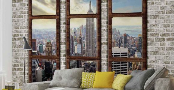 Window Wall Murals Uk Wall Mural New York City Skyline Window View Xxl Photo