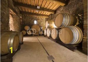 Wine Cellar Wall Mural Barrels In A Hungarian Wine Cellar Wall Mural