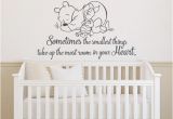 Winnie the Pooh Nursery Wall Murals Baby Nursery Wall Decals sometimes the Smallest Things Take