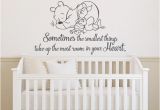 Winnie the Pooh Nursery Wall Murals Baby Nursery Wall Decals sometimes the Smallest Things Take