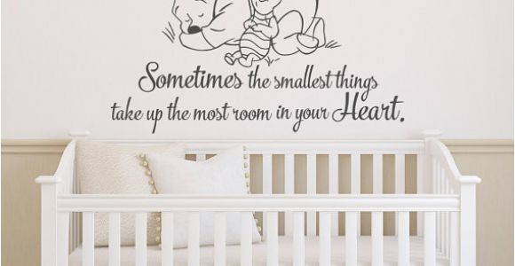 Winnie the Pooh Nursery Wall Murals Baby Nursery Wall Decals sometimes the Smallest Things Take